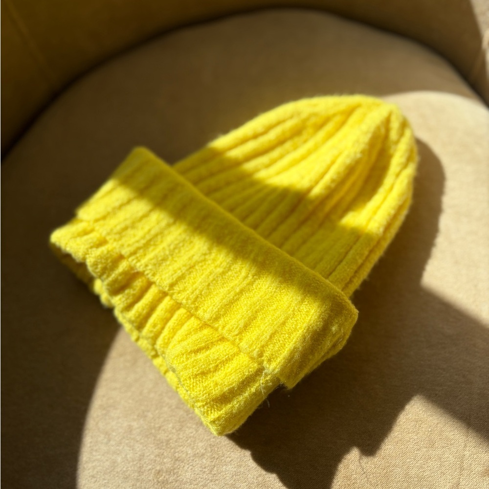 3/$15 ~ lemon rib knit beanie - extra long - Unisex anthropologie